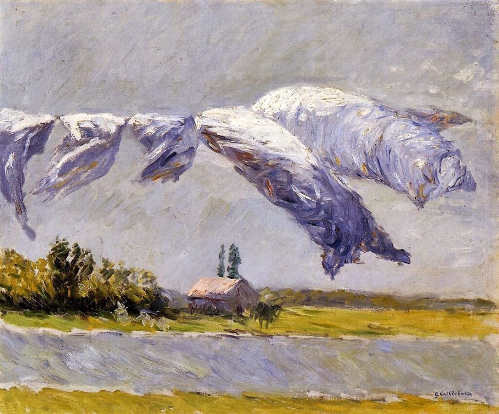 Gustave Caillebotte: 1888-92ca, S-, 1CR350=2CR370, Laundry drying, Petit Gennevilliers, 54x65, private (iR2;R102,no370;R101,no350) Expo: DR1894-34.