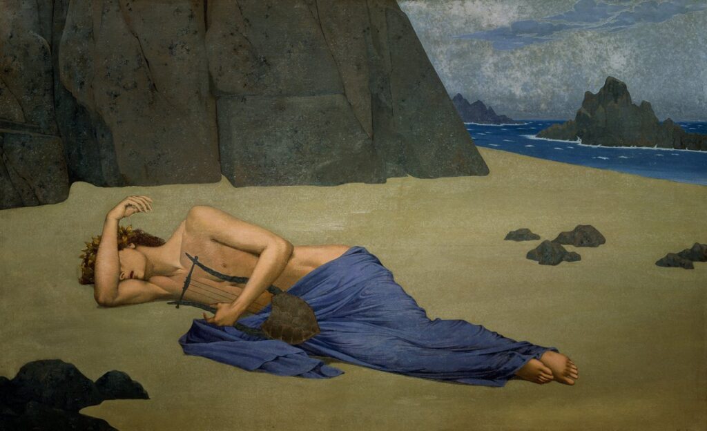 Alexandre Séon (1855-1917): 1896ca, The Lamentation of Orpheus, 73x116, Orsay (iR10;iR155;R298,no218;M1) Expos: SNBA-1896-1139; 6SRC-1897-169; GP1901-3.