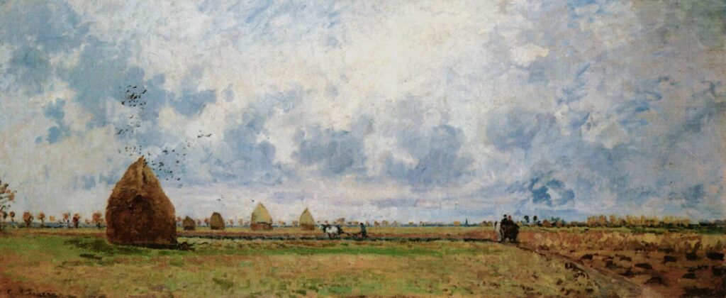 Camille Pissarro: CCP241, 1872ca, Autumn (L'Automne), 55x130, A2004/11/03 (iR10;iRx;iR235;R116,no241) Provenance: 1872 Achille Arosa; sale HD1891/05/06-25;