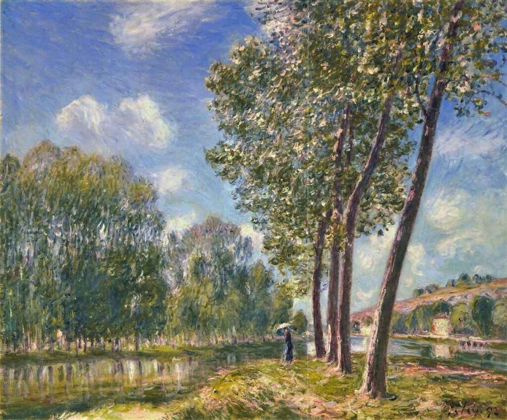 Alfred Sisley: 1892, CR794=CCPP913, SDbr, Spring sunshine on the Loing, 60x74, A2004/11/03 (iR2;iR15;iR11;R129,no794;R396,no913) Expo: =SNBA-1893-978, Soleil de printemps. Provenance: Blot; sale HD1900/05/09-153.