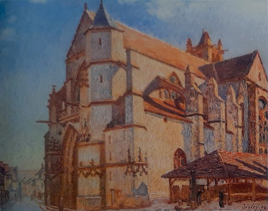 Alfred Sisley: 1894, SDbr, CR837=CCPP935, L'église de Moret-sur-Loing au soleil, 73x92, private (R396,no935;R129,no837;iR1) Expo: PR1904-44; BJ1907-18. Provenancen: Jeanne Dietsh-Sisley; sale HD1909/05/18-2.