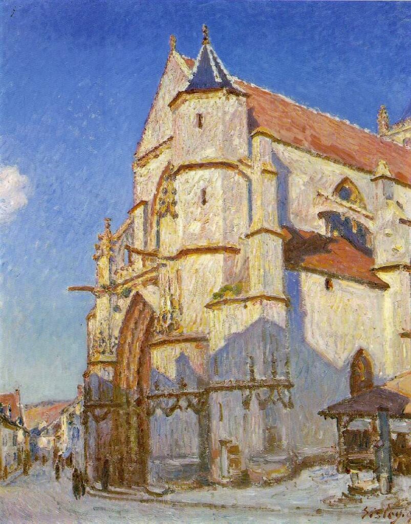 Alfred Sisley: 1894, SDbr, CR840=CCPP937, The Church at Moret-sur-Loing, 100x81, PP Paris (iR27;iR11;iR2;iR1;R38;R129,no840;R396,no937;M4) Expo: =?? SNBA-1896 -> bought by the state.