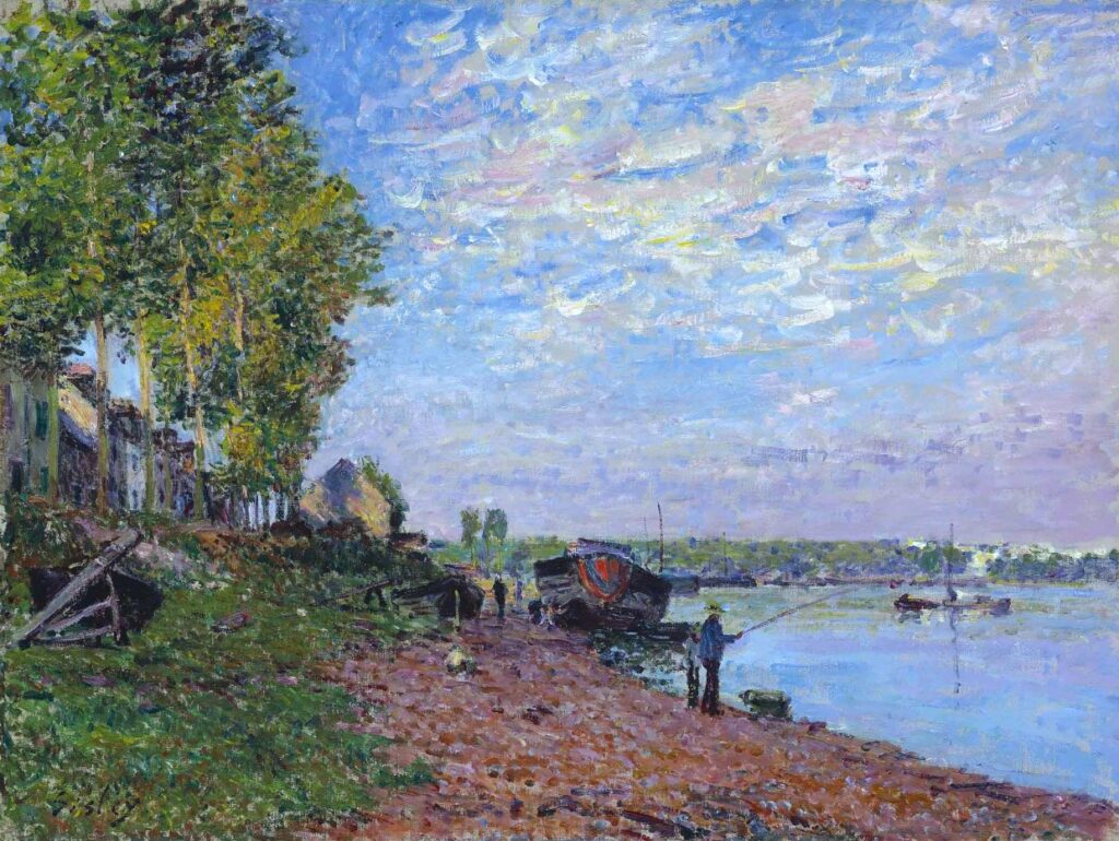 Alfred Sisley: 1883ca, Sbl, CR487=CCPP542, Sbl, Le Loing à Saint-Mammès, 50x65, A2015/02/04 (iR10;iR64;iR15;R129,no487;R396,no542) Provenance: Constant Coquelin; sale GP1893/05/27-56 -> Durand-Ruel. Expo: compare GP1897-50, Bords du Loing, appartient à M. Coquelin aîné.
