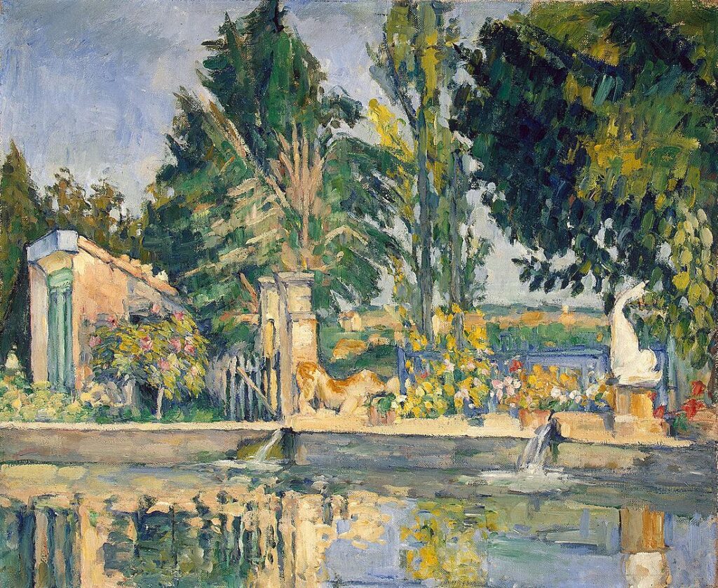 Paul Cézanne: 1876ca, V167=FWN92, Jas de Bouffan, the pond, 46x56, Hermitage (iR6;iR10;R189,no167;R48,no169;iR194,no92;R231-1;M95) Expos: EU-1900-C-88, Mon Jardin (appartient à M. Vollard; on behalf of Cézanne fils); =5SdA-1907-26, Le Bassin du Jas de Bouffan (à Cézanne fils).