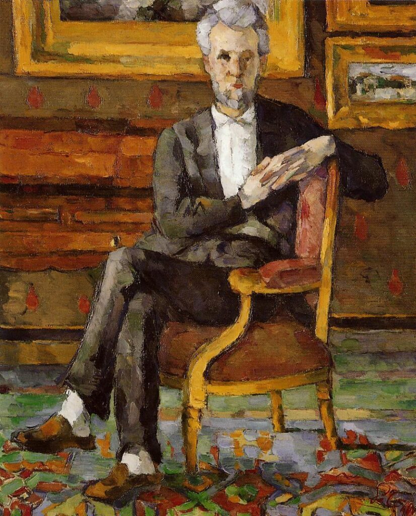 Paul Cézanne: 1877 (1879-82ca), V373=FWN439, Portrait of Victor Chocquet, seated, 46x38, Columbus MA (iR2;iR194,no439;R48,no501;R34,p35;R163,p60;R189,no373;M156) Expos: =Vienna-EdI-1903-59, Portrait des Herrn Chocquet (Durand-Ruel); 2SdA-1904-SPC-23, Portrait de M. Chocquet (à MM. Durand-Ruel et fils); London-GG-1905-42, Portrait of M. Chocquet (1879), lent by Galerie Durand-Ruel.