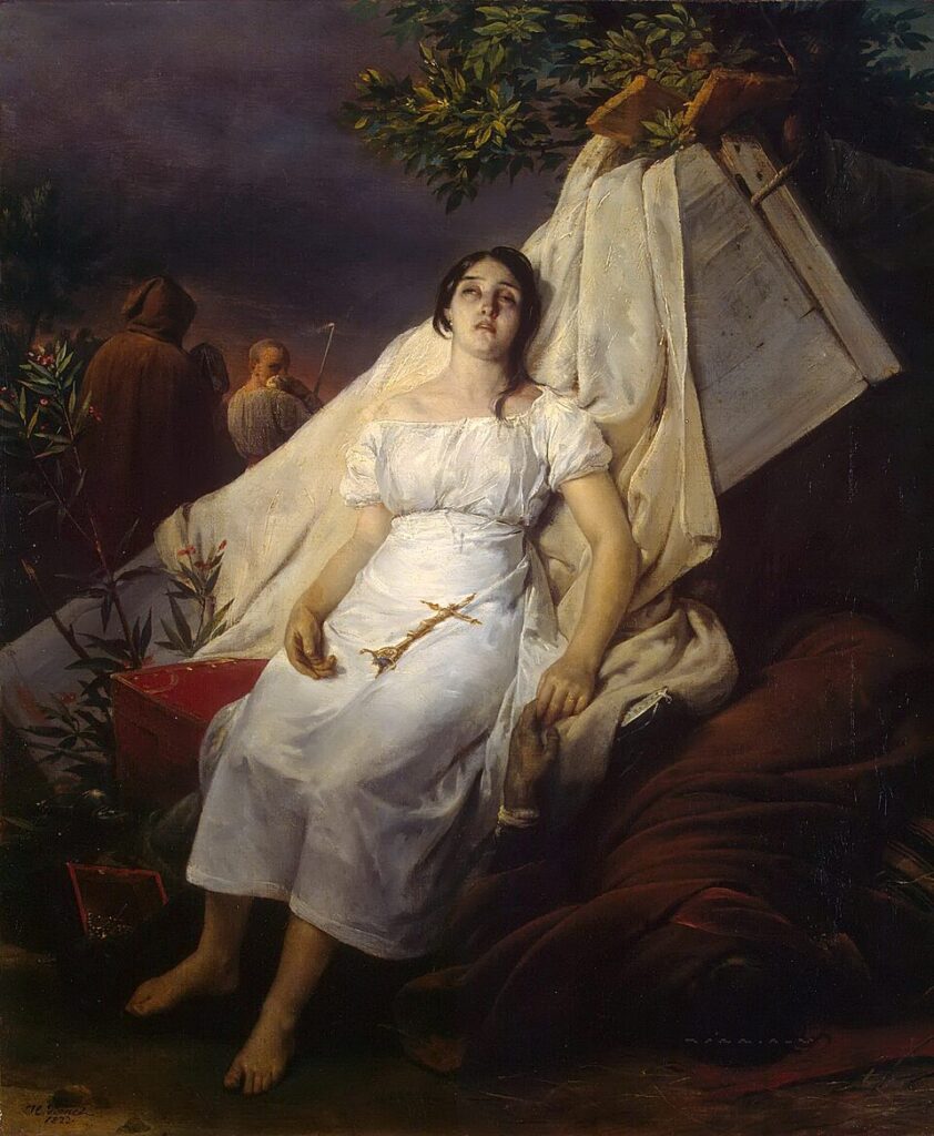 E.-J.-Horace Vernet (1789-1863): 1822, Plague in Barcelona in 1819, 65x54, Hermitage (iR6;M95)