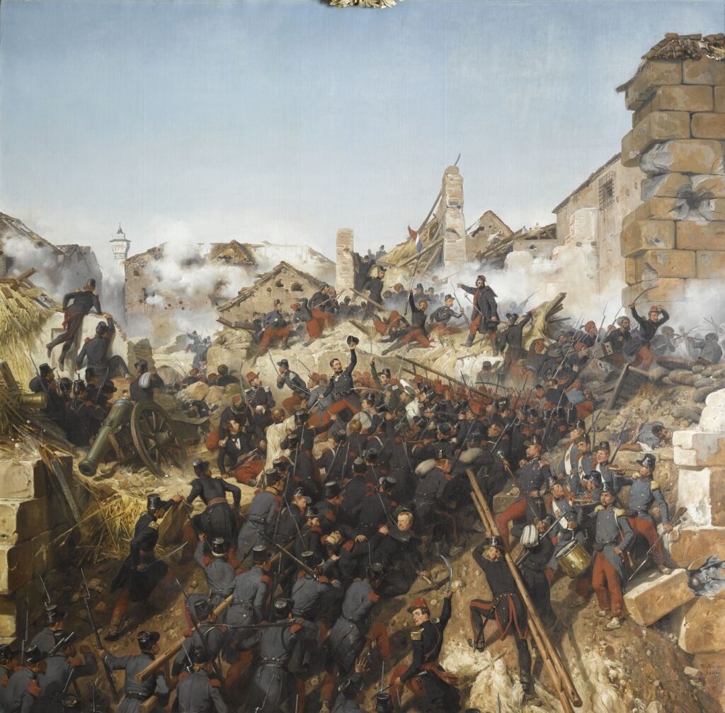 E.-J.-Horace Vernet (1789-1863): 1838-39, Siège de Constantine; prise de la ville (1837-10-13), 512x518, MNCh Versailles (iR6;iR23;iR10;R231-5+19;M195) =S1839; =? EU-1855-4150, Attaque de la porte de Constantine: lieutenant-colonel Lamoricière, 13 octobre 1837 (Répétition du tableau original, peinte en 1855); =EU-1889-C-642, Siège de Constantine; prise de la ville (1837-10-13)