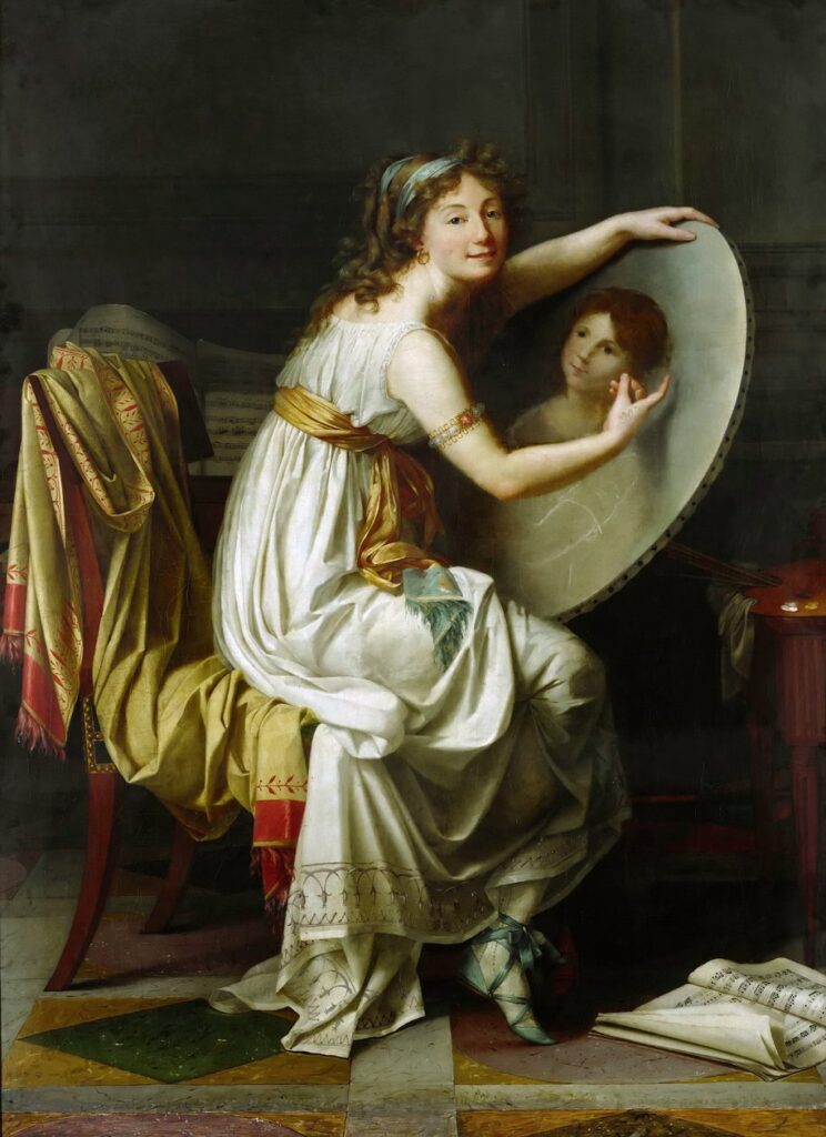 ? David (Jacques-Louis; 1748-1825): 1793, Portrait de mademoiselle Ducreux (Portrait de Mme Vigée Lebrun), 177x130, MBA Rouen (iR155;iR10;iR127;R231-1+2;M12) Expo: EU-1900-C-196, Portrait de Mme Vigée-Lebrun (Musée de Rouen)