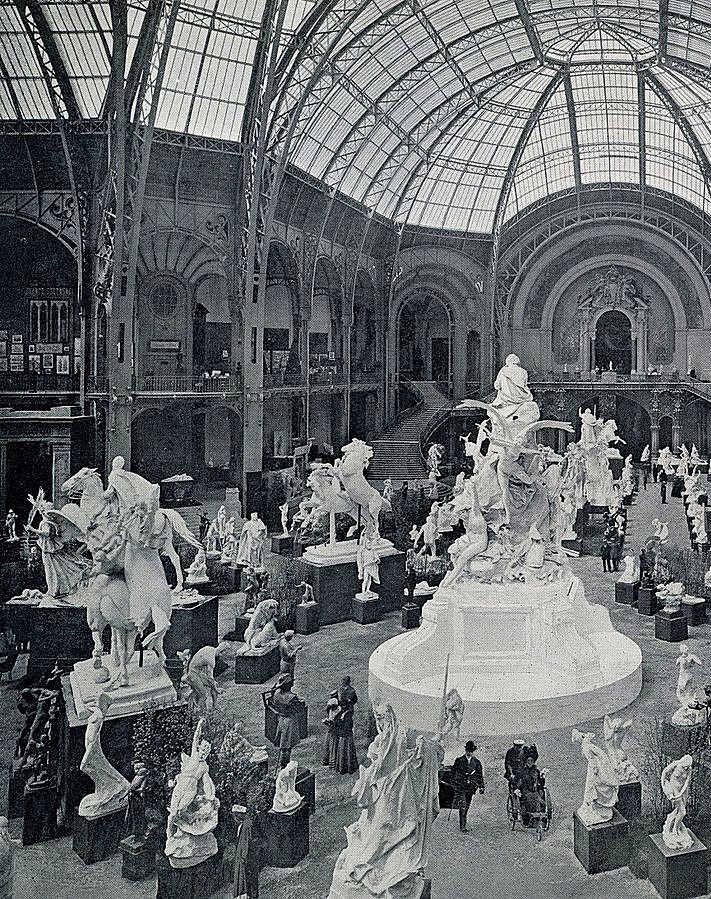 1900, Grand Palais, central hall with sculptures, photo (d), 20x26, BUL Providence (iR6;iR10)