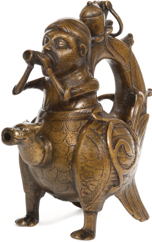 early 12th century, Aquamanile, chiselled bronze, ?cm, MAD Paris (M6;R231-16;R482) =EU-1900-R-II-395, Aquamanile en forme de sirène, XIIe siècle; (M. Mailin le Roy)