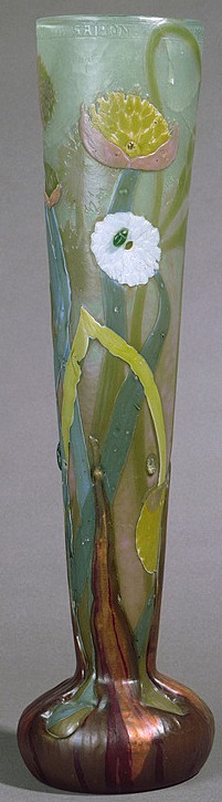 Emile Gallé (1846-1904): 1900, Vase, cristal à deux couches, 50x11, Orsay (M1;R231-18+13) =EU-1900-cl73-26 (Grand Prix)