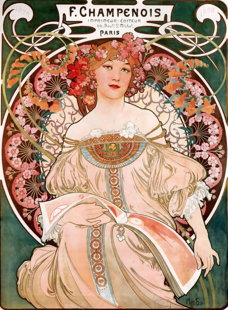 Alphonse Mucha (1860-1939): 1898, F. Champenois Imprimeur-Editeur (Rêverie), colour litho, 73x55 (iR155;R507,p3)