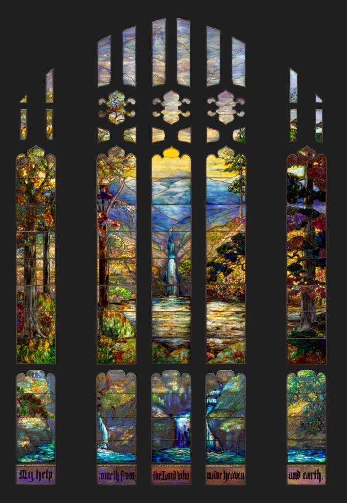 Tiffany studio: 1917, Hartwell Memorial Window (former church window Providence), 799x555x43, AI Chicago (M20;iR10;R505,p131)