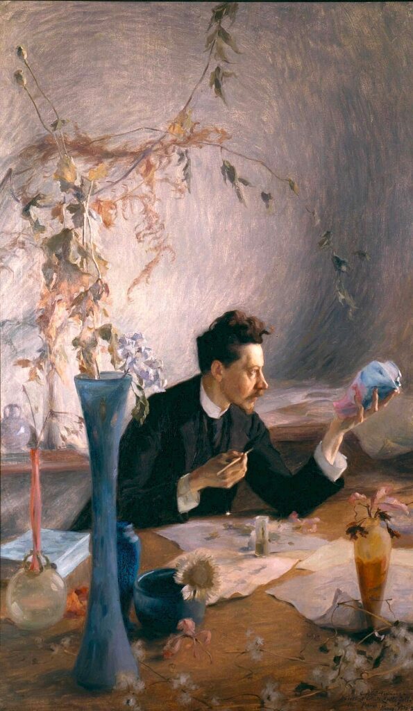 Victor Prouvé (1858-1942): 1892, SDbr, Portrait of Emile Gallé, 150x98, MBA Nancy (M218;iR10;R505,p91;R501,p110)