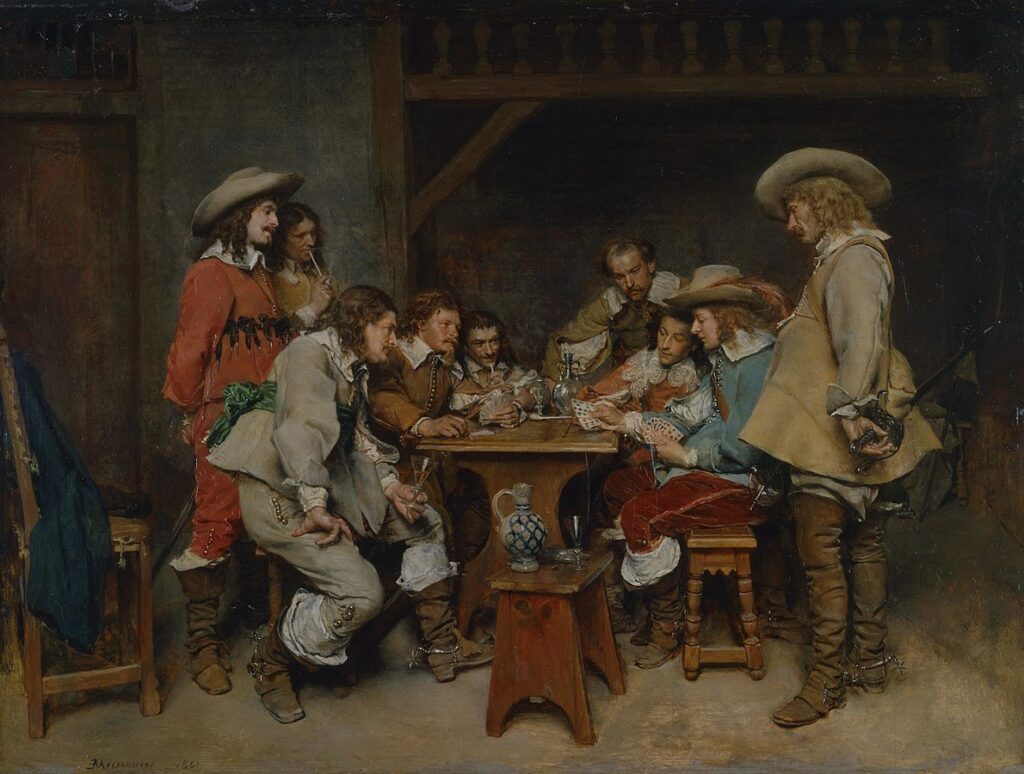 Ernest Meissonier (1815-91): 1861, SDbl, A Game of Piquet, 29x37, NMW Cardiff (iR6;iR10;M64)