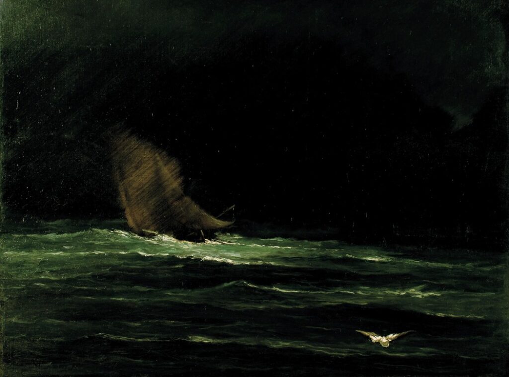 Ludovic Lepic (1839-89): 1873-76ca (1860ca), Sbl, Un grain (La tempête), 73x92, MF Aix-les-Bains (aR8;R276;M287)