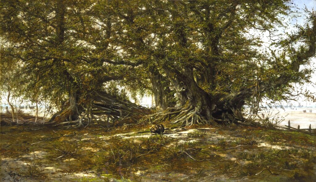 Ludovic Lepic (1839-89): 1878, SDbl, Reflections of light among the trees in Camargue, 122x210, A2019/12/03 (iR17;iR10)
