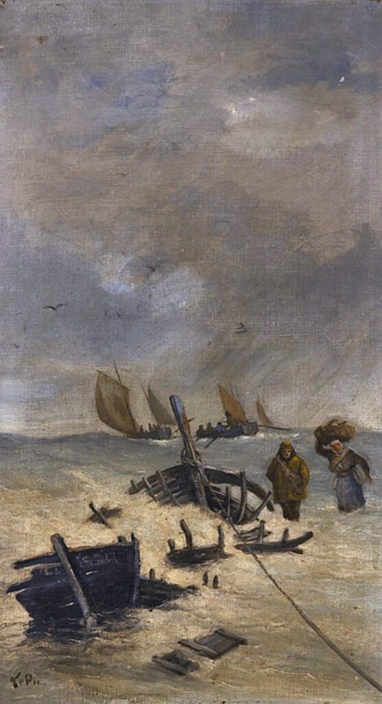 Ludovic Lepic (1839-89): 1883-86ca, Sbl, After the storm, 90x50, MdF Berck (iR313;iRx;iR13;M202)