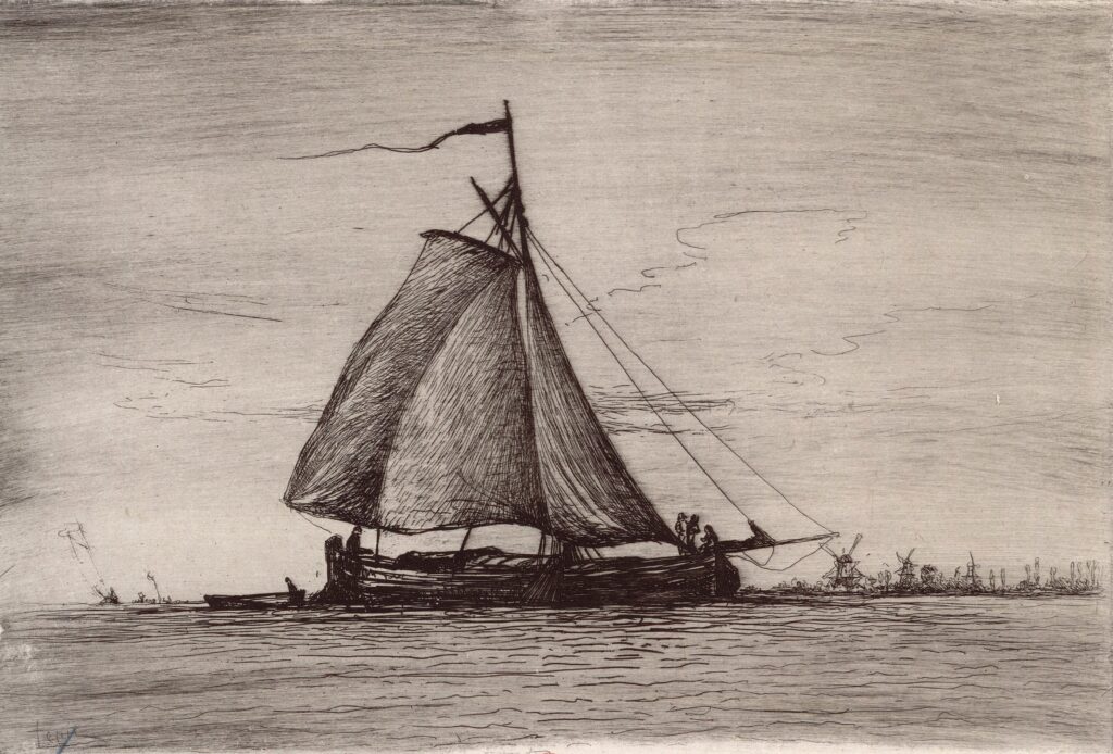 Ludovic Lepic (1839-89): 18??, Sbl, Voilier, etch, 24x16, BNF Paris (iR6;iR40;iR127;M1)