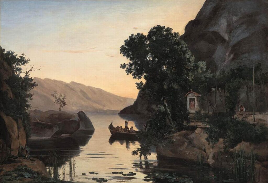 Corot (1796-1875): 1835, SDbl, R357, Landscape near Riva on Lake Garda, 99x142, NP Munich (iR6;R455-1;M53) Provenance: Armand Doria; HD1899/05/04-59, Lac en Italie, 97x140 (34.500fr)