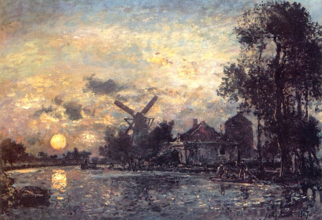 Johan Barthold Jongkind (1819-91): 1867, SDbr, Canal in Holland in the Moonlight, 34x46, private (iR2;R455-1) Provenance: Armand Doria; HD1899/05/04-161, Canal en Hollande au clair de lune, 33x46 (7.650fr)