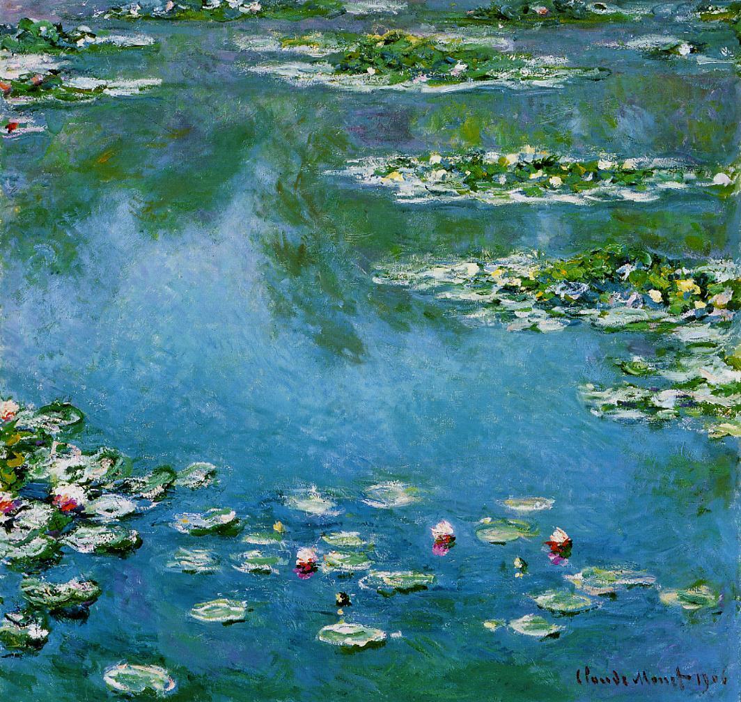 Claude Monet: 1906, CR1683, SDbr, Water-Lilies, 90x93, AI Chicago (iRx;R22,no1683;M20) Expo: DR1909-15.