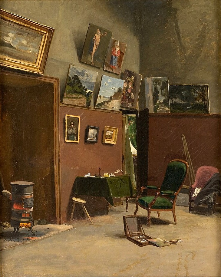 Frédéric Bazille (1841-70): 1865-66, L’atelier de la rue de Furstenberg, 80x65, MF Montpelier (M14;iR3)