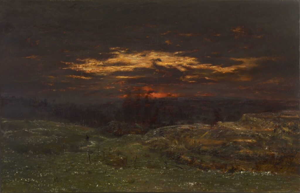 Théodore Rousseau (1812-1867): 1845, Hoarfrost (l'Oise near l'Îsle-Adam), 64x98, WAM Baltimore (M48;iR6) Provenance: ? Durand-Ruel (RdE-1873-280, Le givre, 62x97 (R243)