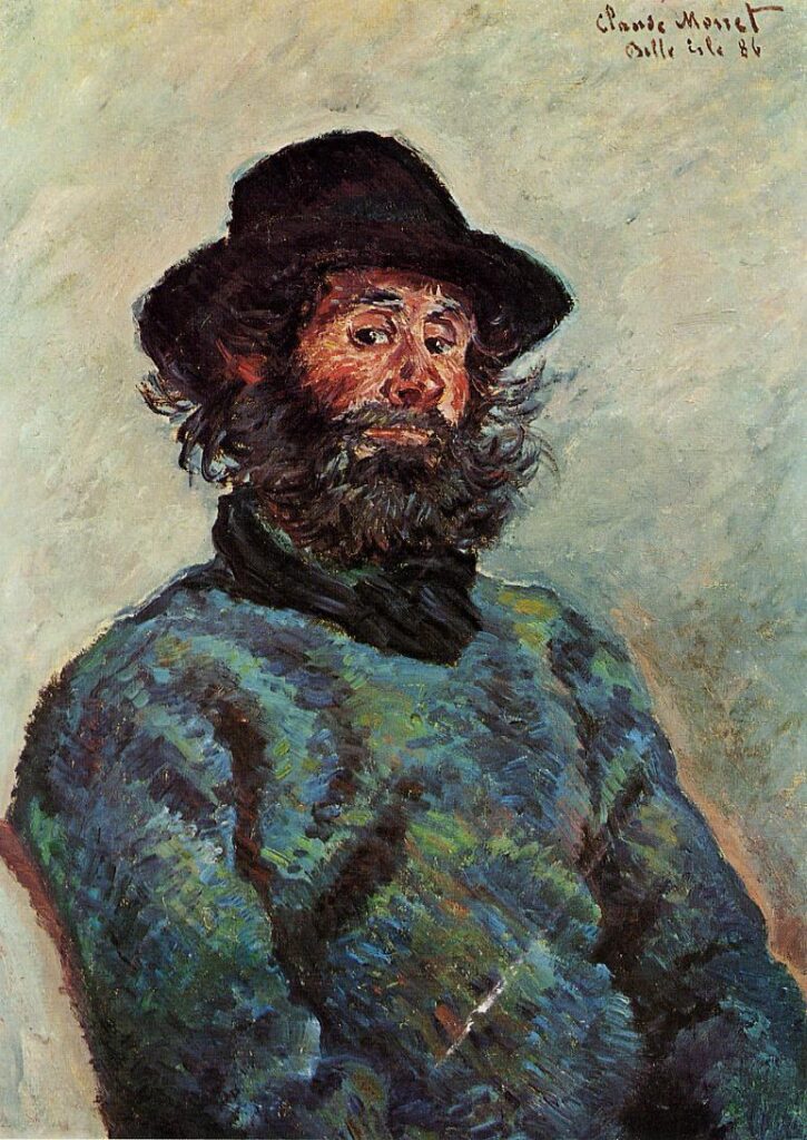 Claude Monet: 1886/11/17, CR1122, SDtr, Portrait de Poly (Hippolyte Guillaume, homardier à Belle-Île-en Mer), 74x53, Marmottan (iR3;R22,no1122;M2) Expo: 6EIP-1887-81; GP1889-MR-76. Provenance: Michel Monet.
