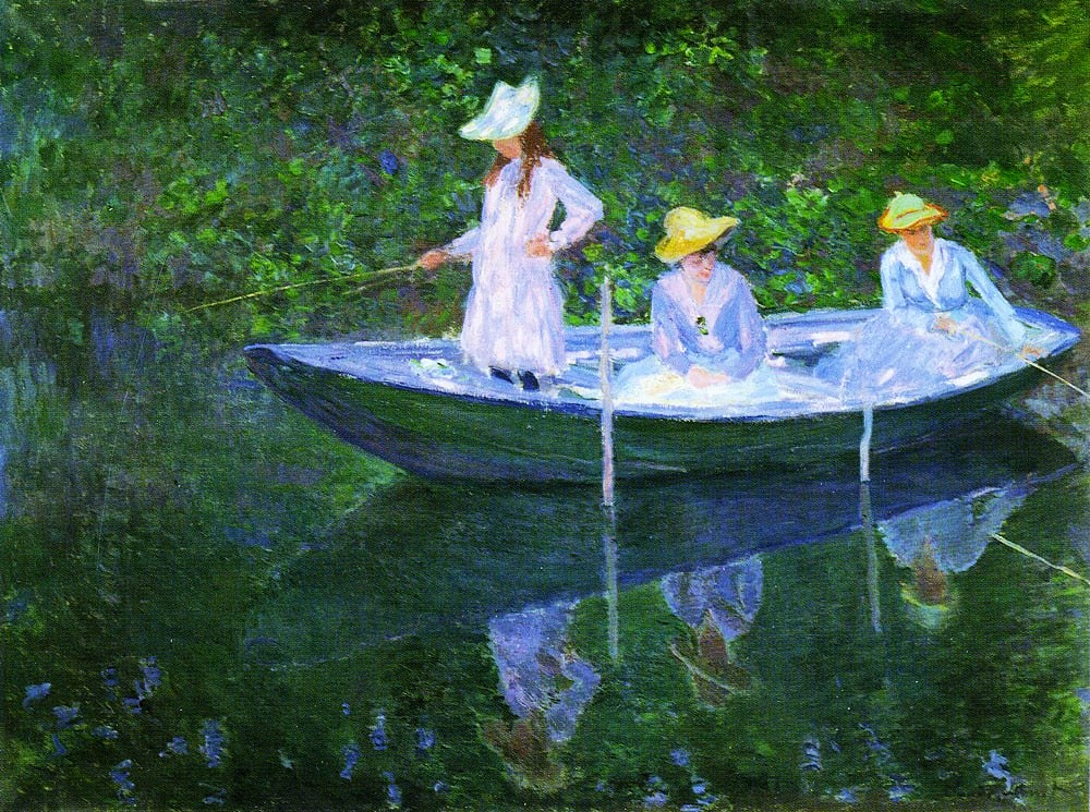 Claude Monet: 1887ca, CR1151, Sbr, En Norvégienne, 98x131, Orsay (iR10;iR135;iR3;R22,no1151;M1) Info: fltr Germaine, Suzanne and Blanche. Expo: GP1889-MR-142.