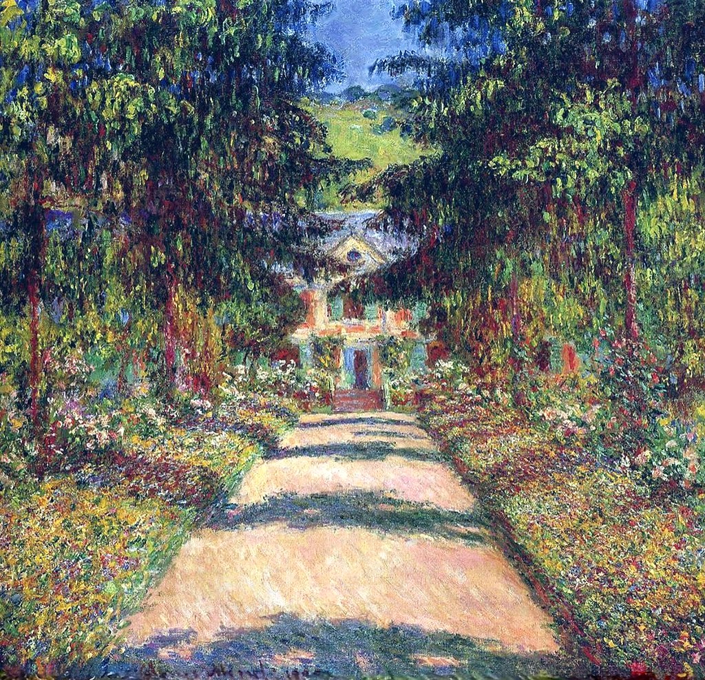 Claude Monet: 1900, CR1627, SDbc, The main path at Giverny, 88x92, Montreal MA (iR3;R22,no1627;M110) Info: with view on the house. Provenance: =? Bernheim-Jeune (1905/09); Pearson.
