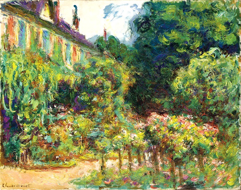 Claude Monet: 1912, CR1777, SDbl, Monet his house at Giverny, 73x73, private (iR3;R22,no1777) Expo: =sale SdA-1920/02/21-78.