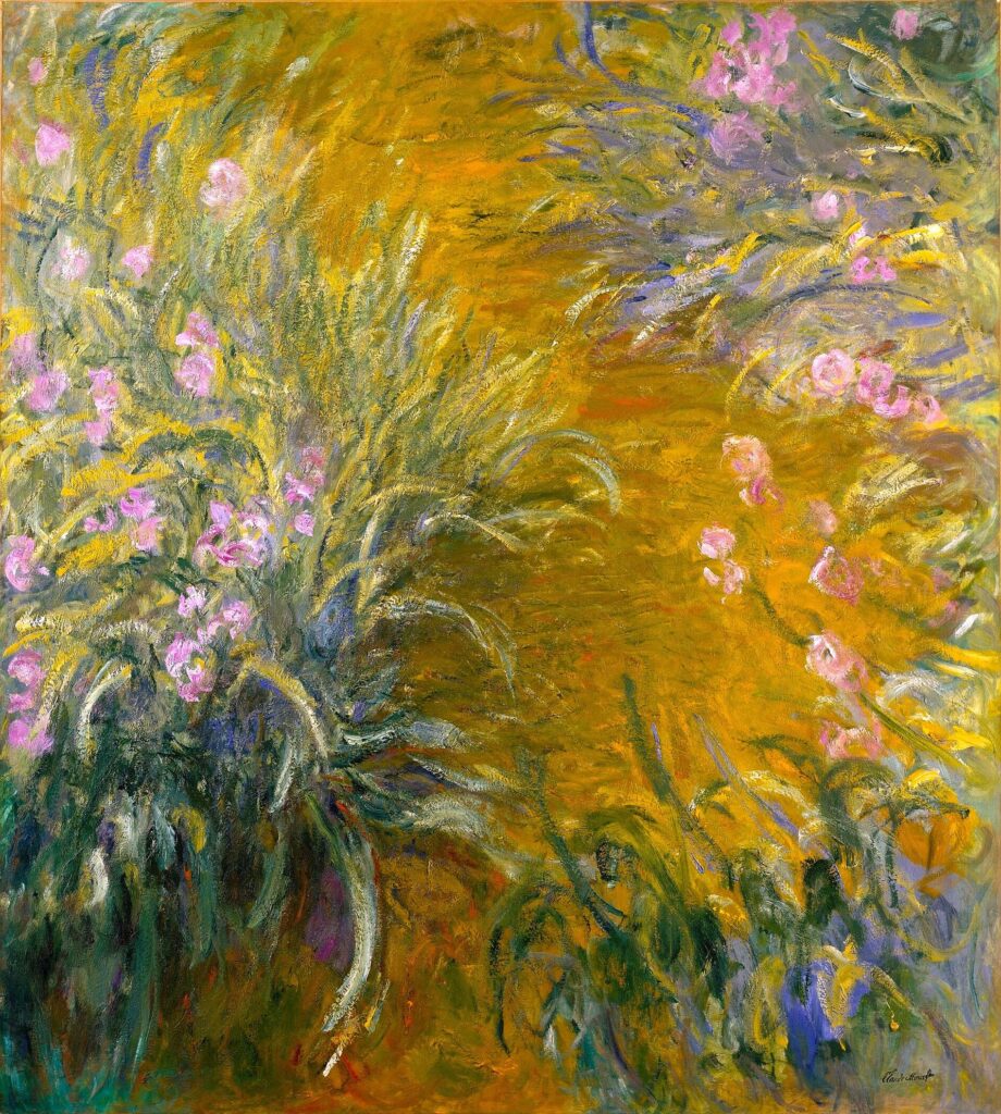 Claude Monet: 1914-17, CR1828, Le chemin au milieu des iris, 200x180, Metropolitan (iR3;R22,no1828;M23) Provenance: Michel Monet.