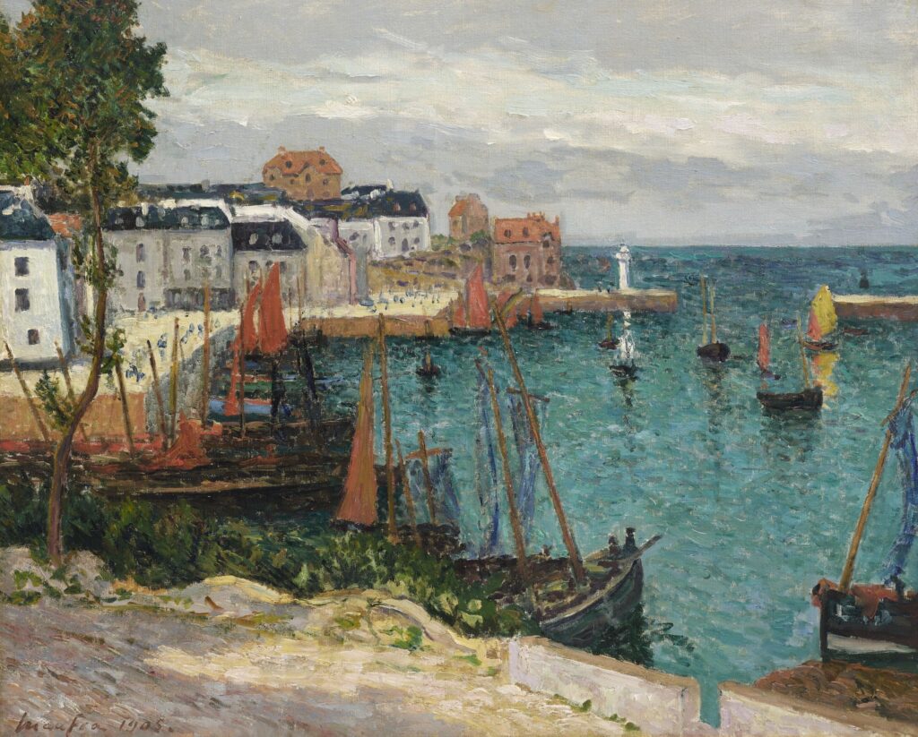 Maxim Maufra (1861-1918): 1905, SDbl, Le port de Sauzon, Belle-Îsle en Mer, 66x82, A2022/11/19 (iR6;iR15) Provenance: Durand-Ruel (1905/10)