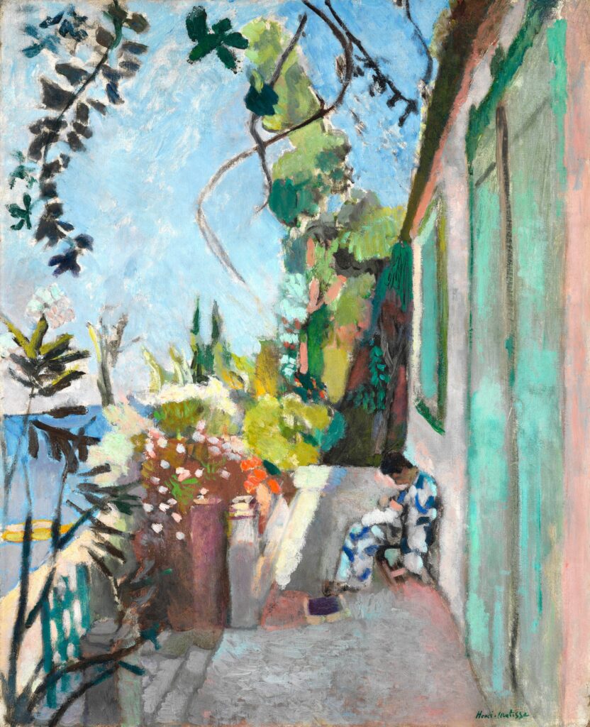 Henri Matisse (1869-1954): 1904, Sbr, The Terrace, Saint-Tropez, 72x58, Gardner Boston (Mx;iR6;iR1) Expo: =? 21SdI-1905-2776, La terrasse (Saint-Tropez).