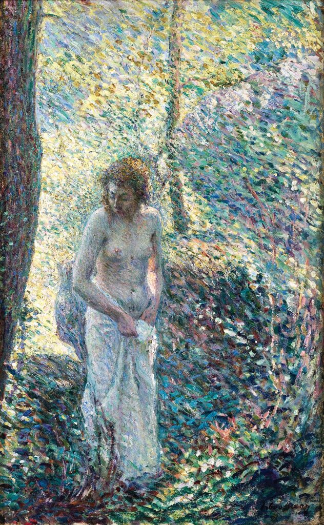 Henri Lebasque (1865-1937): 1897, CR1086, SDbr, Young girl in the forest, 68x42, MAP Puerto Rico (iR6;iR10;R307,CR1086)