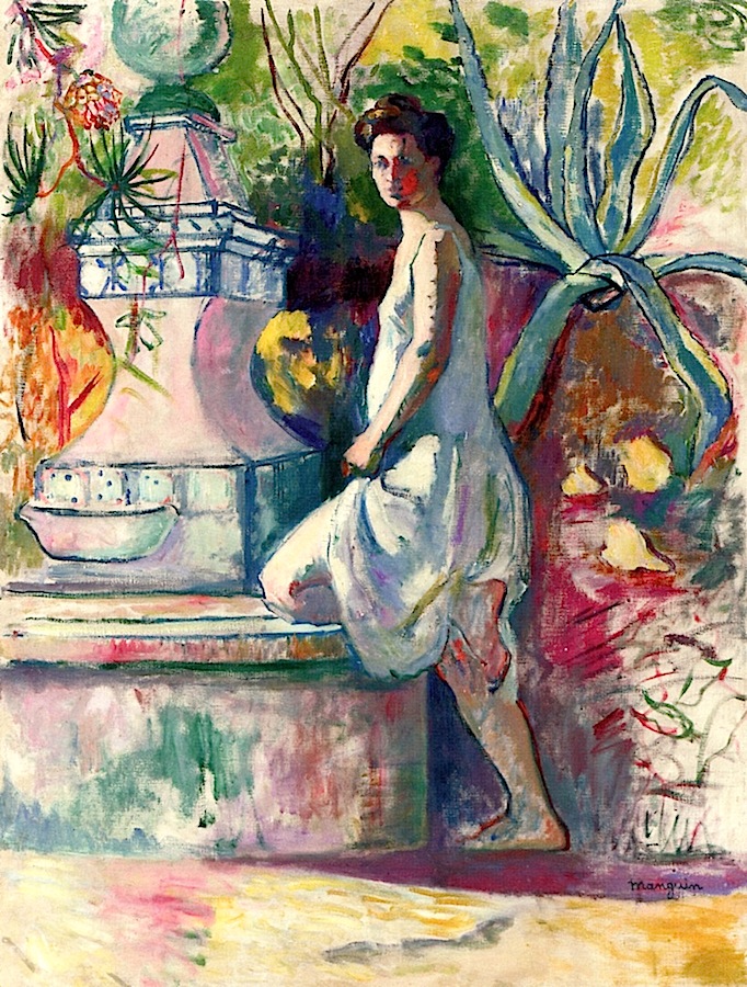 Henri Manguin (1874-1949): 1905/10, CR175, Sbr, Jeanne at the Fountain, Villa Demiere, 116x89, private (iR10;iR376;iR335;iR155)