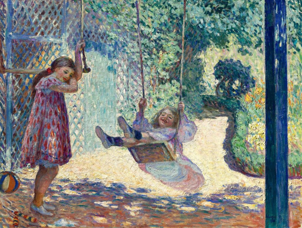 Henri Lebasque (1865-1937): 1906, CR171, SDbr, L'escarpolette (The swing), 89x116, A2024/11/10 (iR17;iR15;R307,CR171) Expos: =SNBA-1906-742; GP1927-15