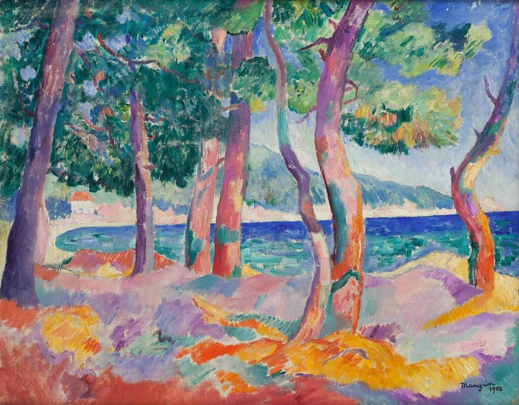 Henri Manguin (1874-1949): 1906, CR207, SDbr, La Pinède à Cavalière, 65x81, private (M209;R239;R176,no54+p208;R533,p142) Expos: 4SdA-1906-1102, Paysage (Provence); gBW-1906/11;