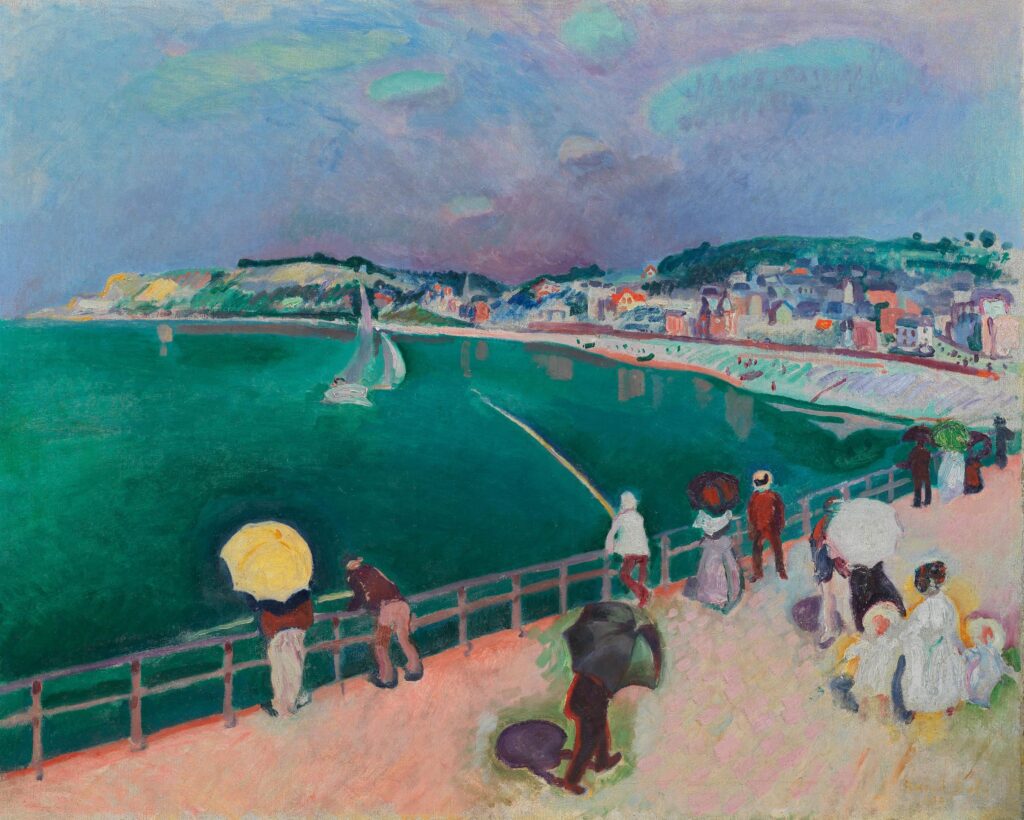 Raoul Dufy (1877-1953): 1906, SDbr, La Baie de Sainte-Adresse, 65x81 A2023/06/22 (iR6;iR316;R239) Expo: =4SdA-1906-509, La baie de Sainte-Adresse (à M. Denis). Info: looking north.