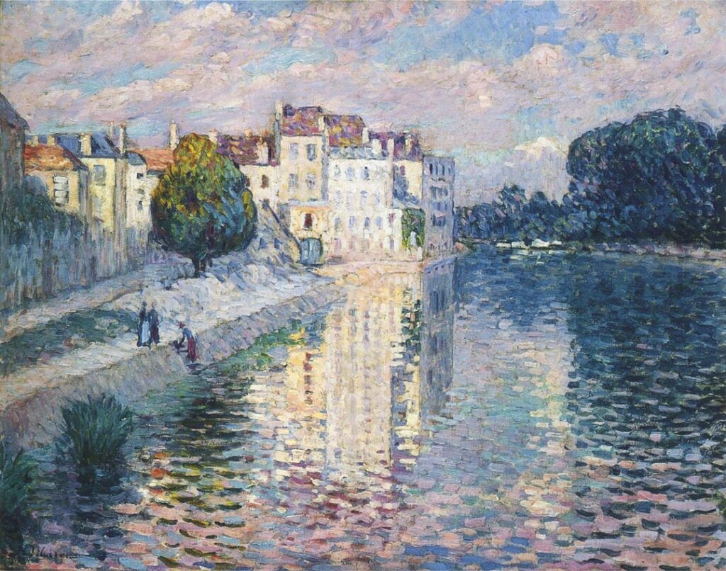 Henri Lebasque (1865-1937): 1905-1906, CR265, Sbl, The quay of the Marne at Lagny, 73x92, A1989/02 (iRx;iR14;R307,CR265)
